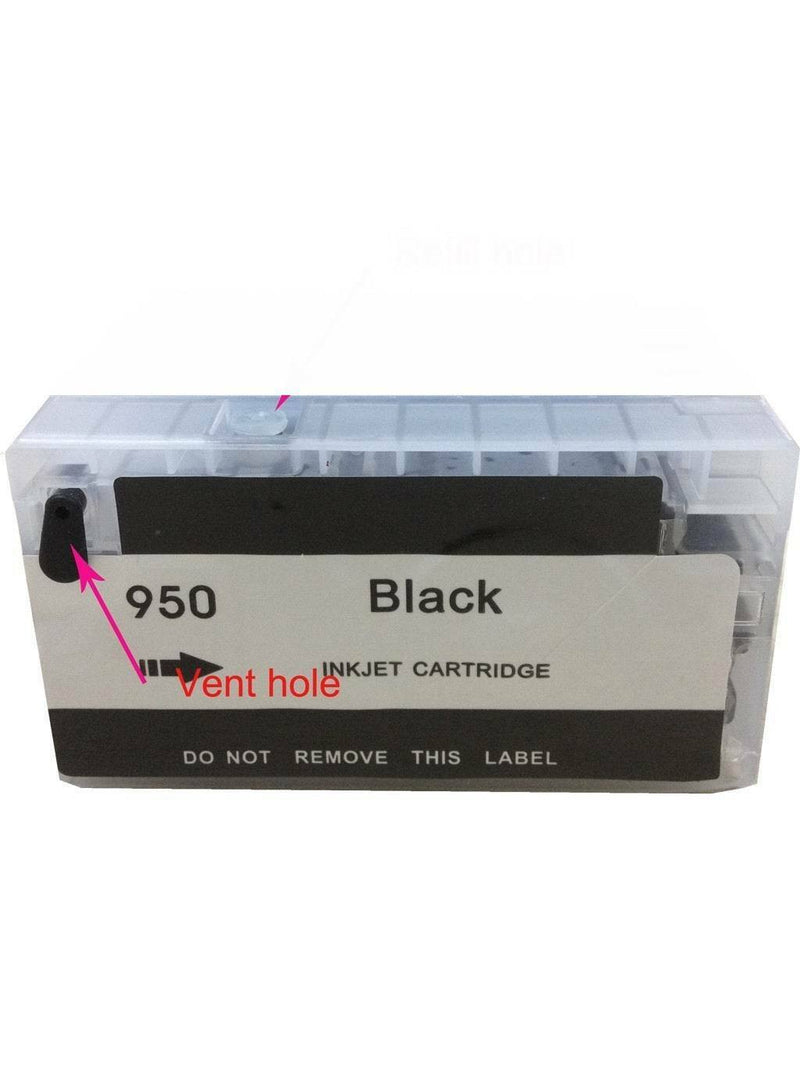 Black Refillable Ink Cartridge Compatible for HP 950XL Officejet Pro 8100 8600
