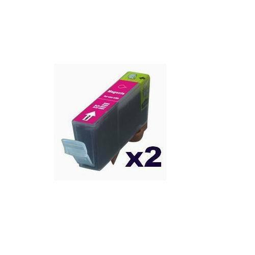 2PK Compatible CLI-221 Magenta Ink Cartridge W/ Chip for Canon PIXMA iP4600 4700