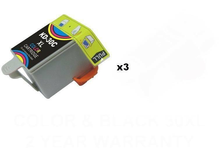 3PK #30XL Color Ink Cartridge for Kodak ESP 3.2 C310 C315 2170 Hero 3.1 5.1