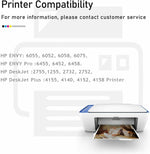 2pk Remanufactured 67XL Black Ink Cartridge for HP 67 XL DeskJet 2732 2755 2752