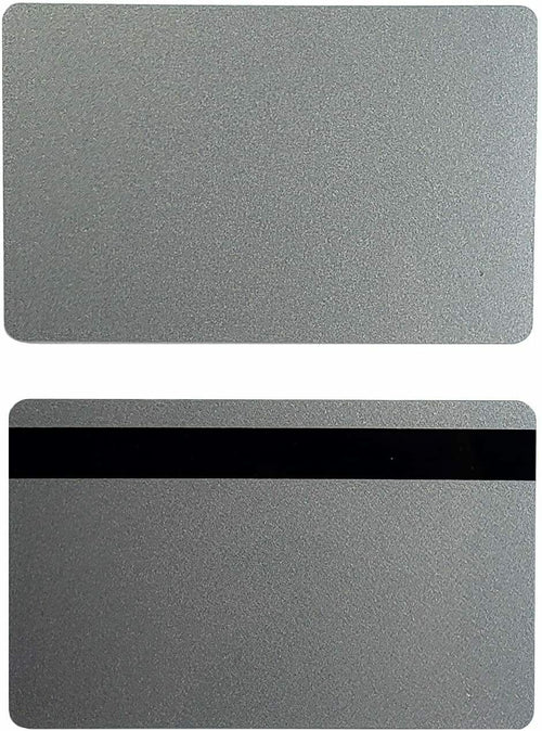 10 Premium Graphic Quality Silver PVC w/HiCo 2 Track Cards CR80 30 Mil Standard