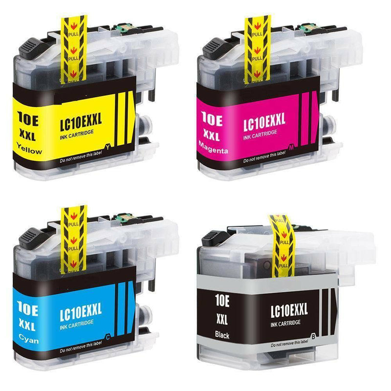 4PK LC10E LC 10E LC-10E Extra High Yield Ink Cartridge For Brother MFC-J6925DW