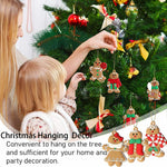 Gingerbread Man Ornaments Christmas Tree Hanging Pendant Xmas Decoration -12pcs