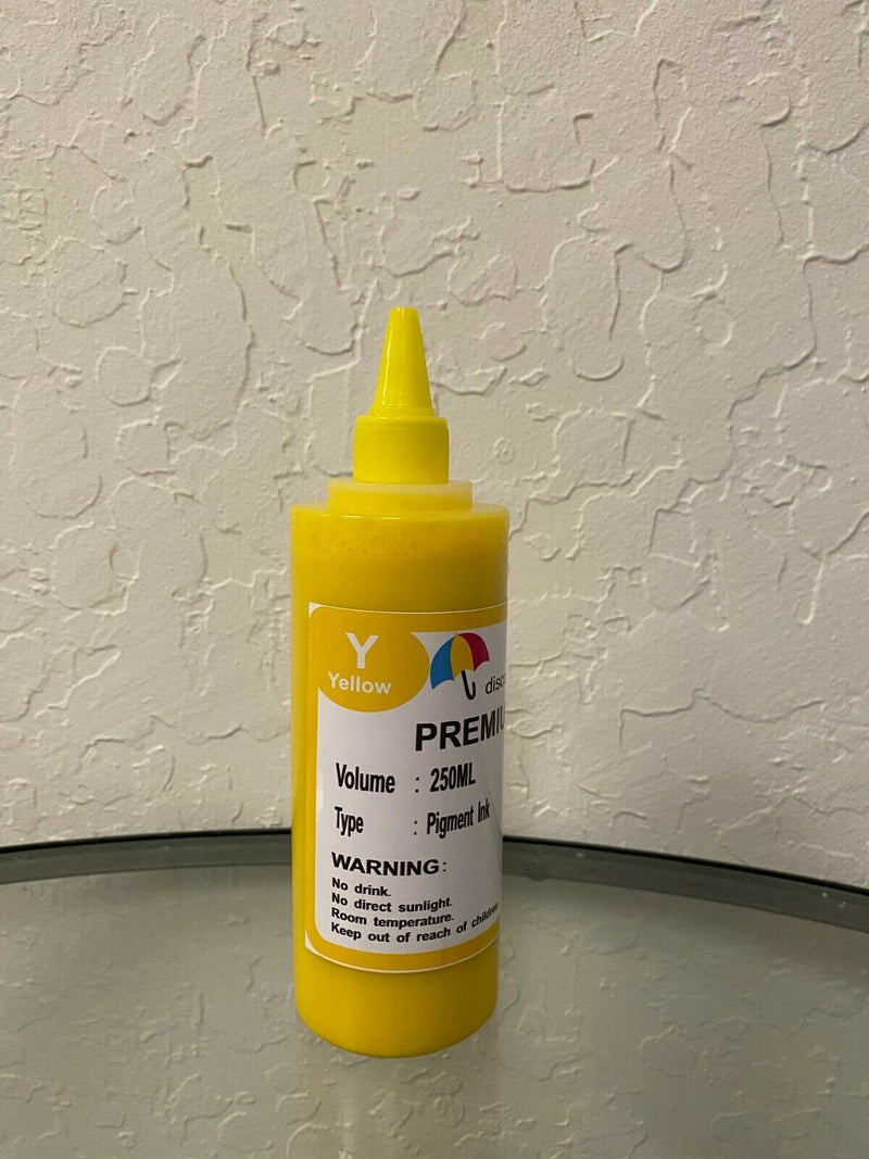 250ml Premium Refill Pigment Yellow Ink for All HP Canon Epson Lexmark Printers
