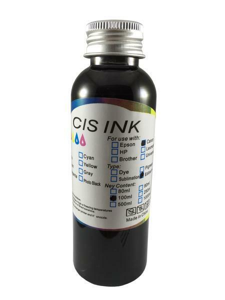 Black Edible Ink Refill Kit for Canon Epson Brother Printers 250ml Ink Bottle
