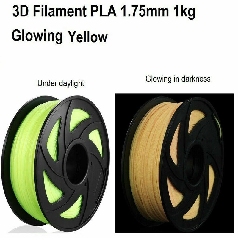 luminous Yellow 3D Printer Filament 1kg/2.2lb 1.75mm ABS