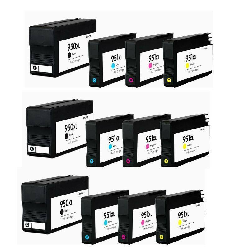 12 PK Comp HP ink cartridges for HP 950XL 951XL OfficeJet Pro 8100 8600