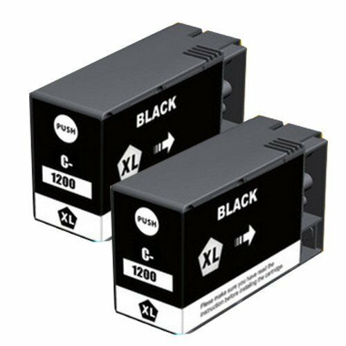 2 PGI-1200 XL Black pigment Ink Cartridge for Canon MAXIFY MB2020 MB2320 Printer