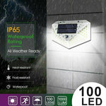 Waterproof 100 LED PIR Motion Sensor Solar Outdoor Garden Lamp Yard Black Light