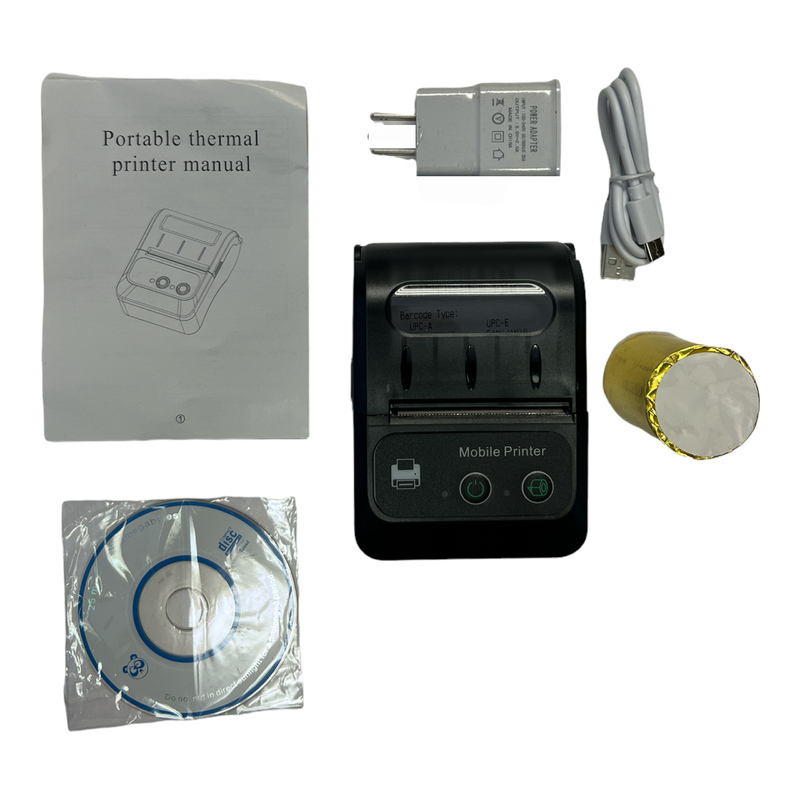 Portable Mini Thermal Printer, Bluetooth Mobile Printer for iOS & Android