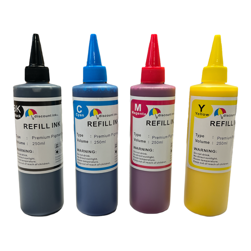 4x250ml Pigment Refill Ink for HP 950 951 Officejet Pro 8100 8600 8610 8620