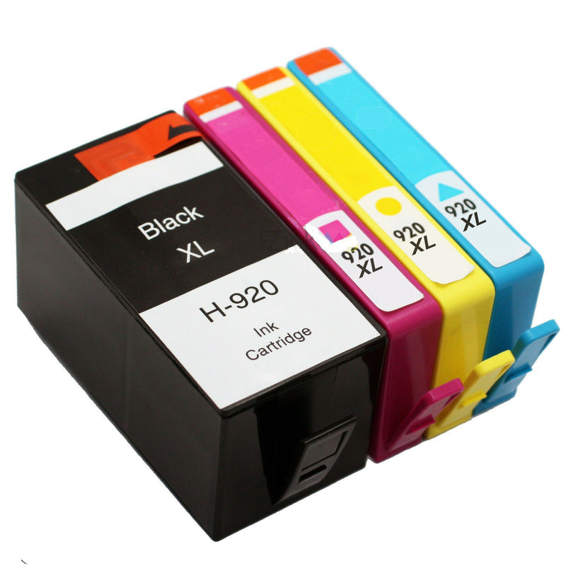 4 Pack Compatible For ink cartridges for HP 920 XL Black Cyan Magenta Yellow Ink
