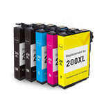 200XL Ink Cartridge for Epson 200 XL Ink for Expression XP-200 XP-300 XP-310 XP-400 XP-410 Workforce WF-2520 WF-2530 Printer(2 Black, 1 Cyan, 1 Magenta, 1 Yellow, 5 Pack)