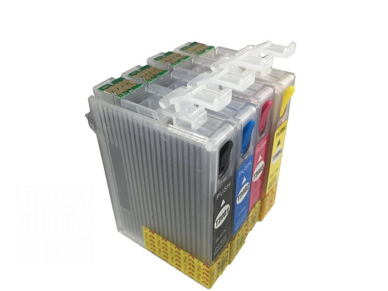 Sublimation Refillable Ink Cartridge for Epson 200 T200  cartridges For Printers Epson WorkForce WF 2510, WF 2520, WF 2530, WF 2440, WF 2010F, and WF 2010W Epson Expression Home printers: XP 300, XP 200, XP 400, XP 410, and XP 310.