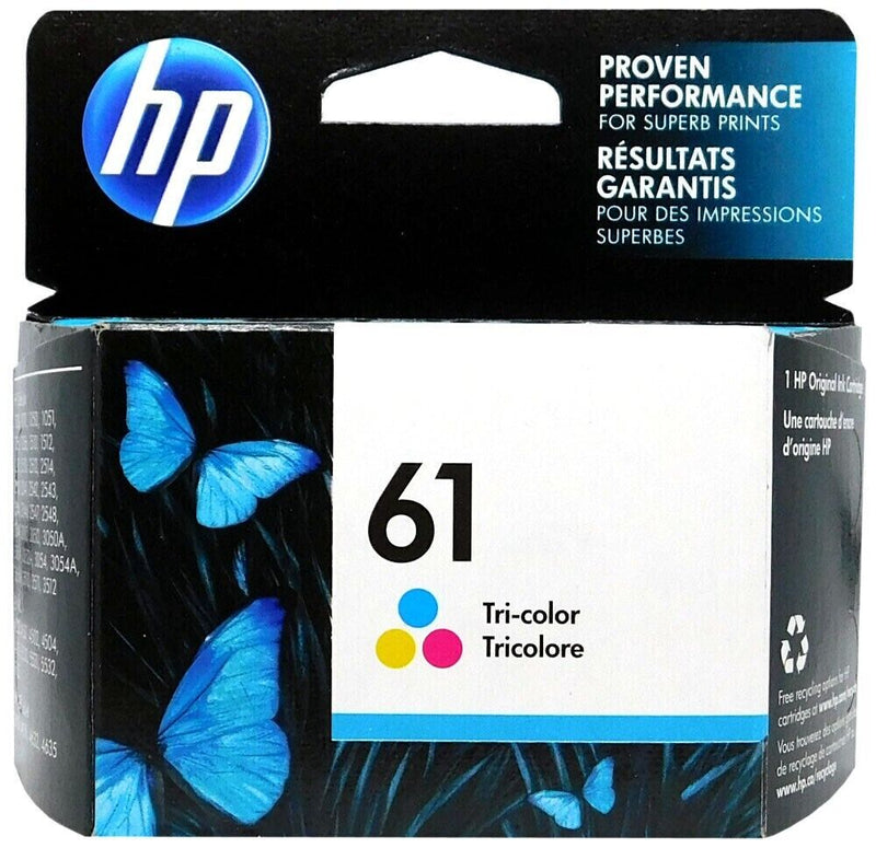 Genuine New Hewlett Packard 61 Tri-Color Ink Cartridge CH562WN